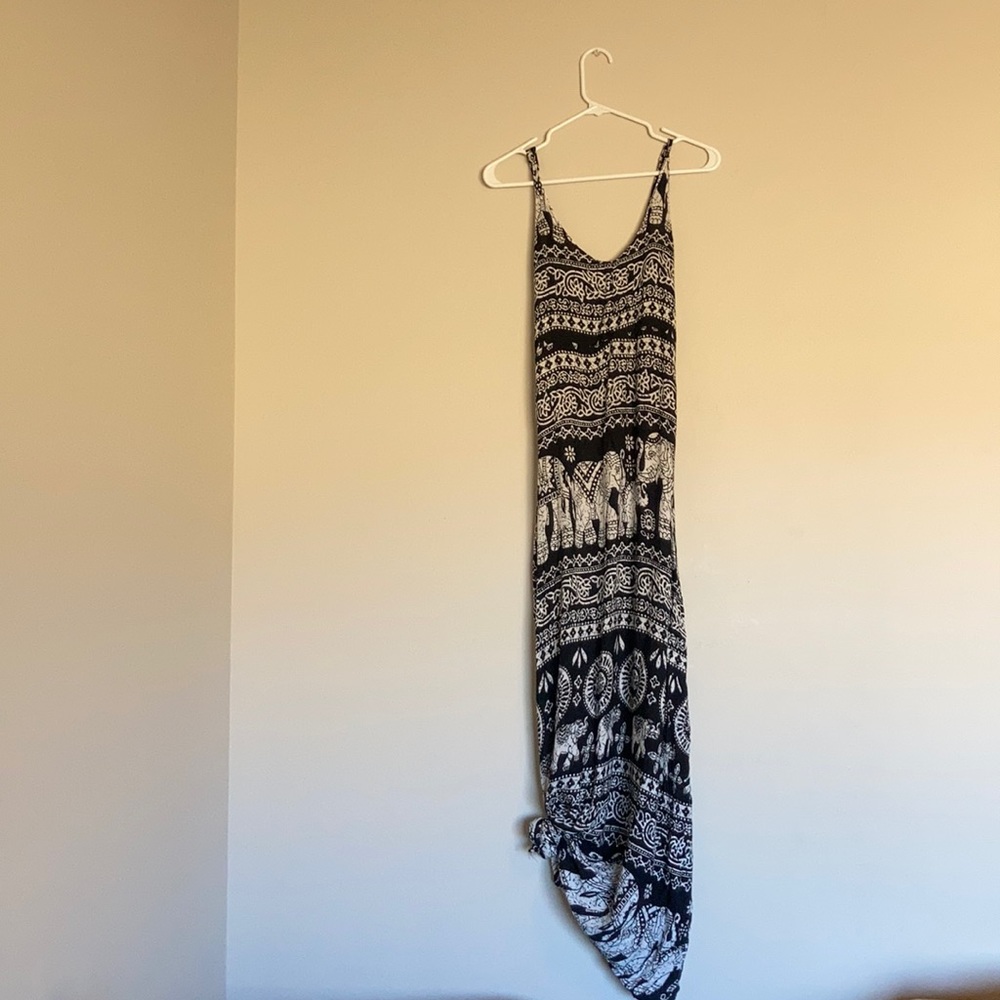 Beautiful, Hippie Elephant-print Maxi Dress
